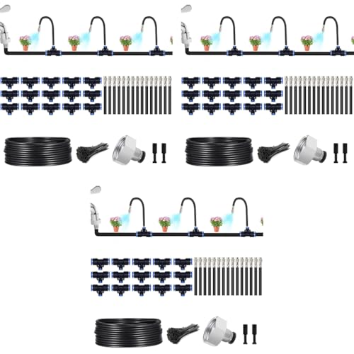 HASTHIP® Automatic Garden Watering System Slow Drip Irrigation Kit with Tee Connector Water Dripper for Plants with 15M Long Pipe Outdoor Lawn Equipment 3 PCS HASTHIP® Automatic Garden Watering System Slow Drip Irrigation Kit with Tee Connector Water Dripper for Plants with 15M Long Pipe Outdoor Lawn Equipment 3 PCS